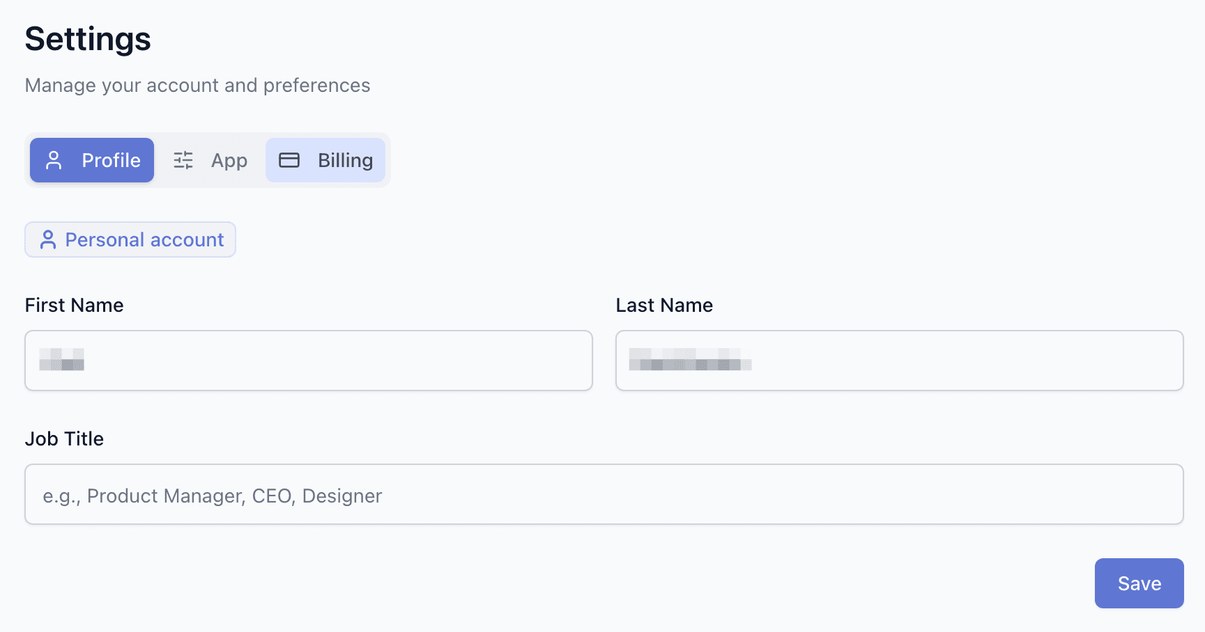 Settings Billing tab showing active subscription